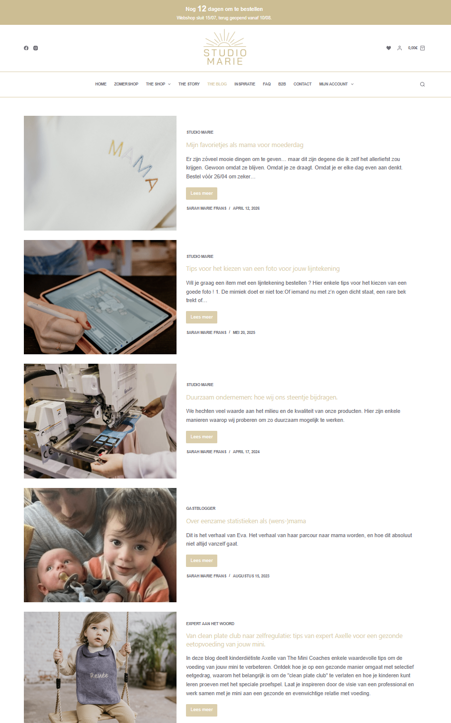 De blog van Studio Marie met tips en verhalen